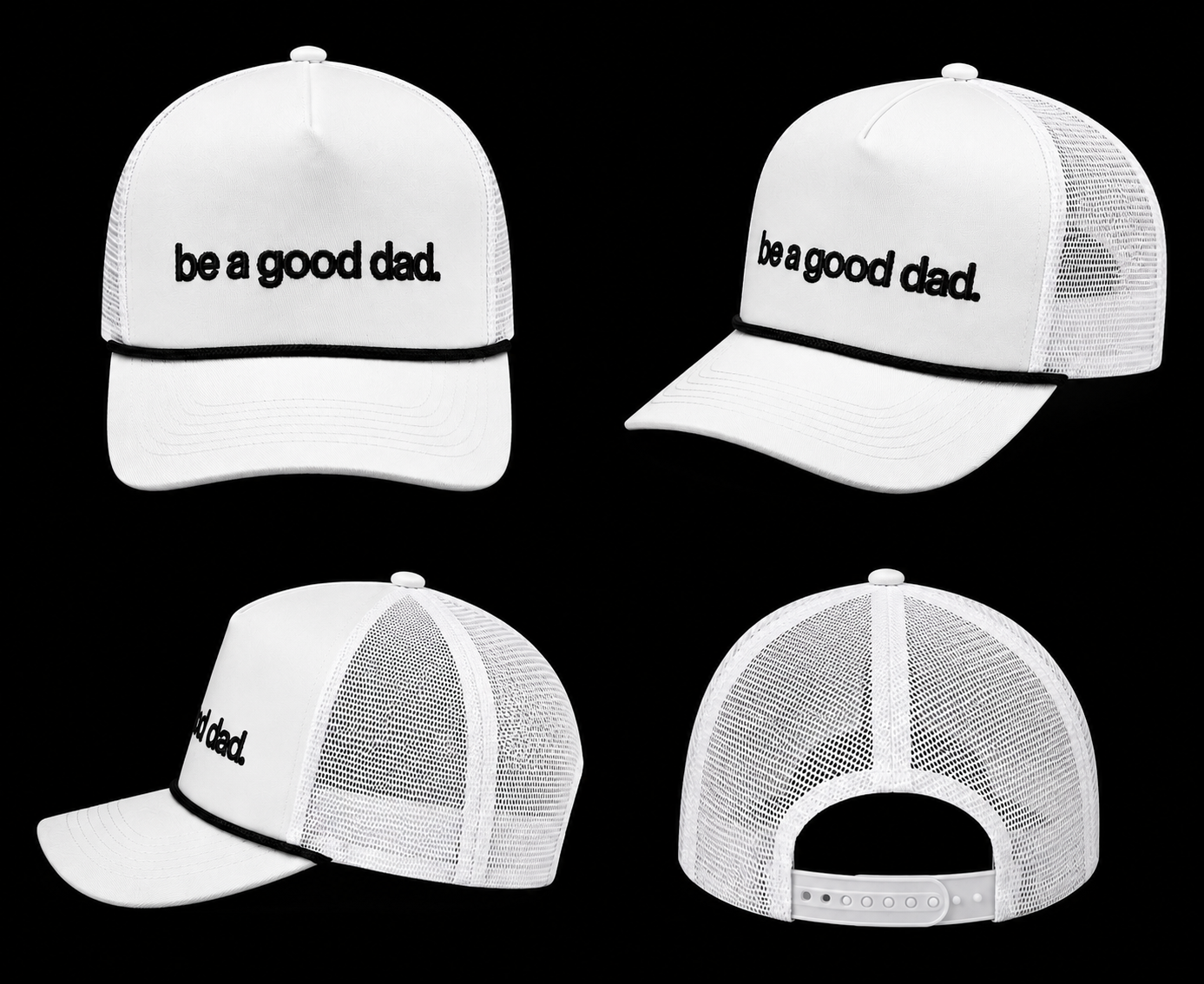 bagd hat- white