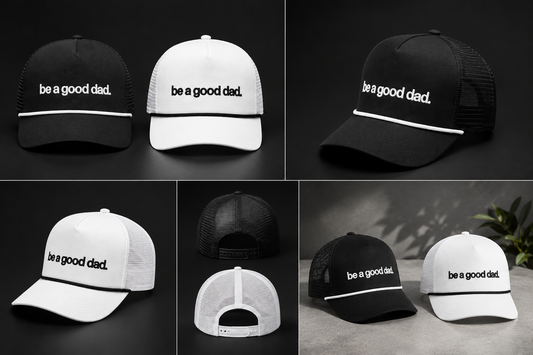 bagd hat- black x white